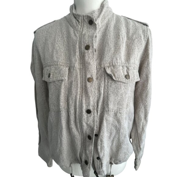 RAILS Leopard Print Button Drawstring Jacket Size Medium - Picture 2 of 10